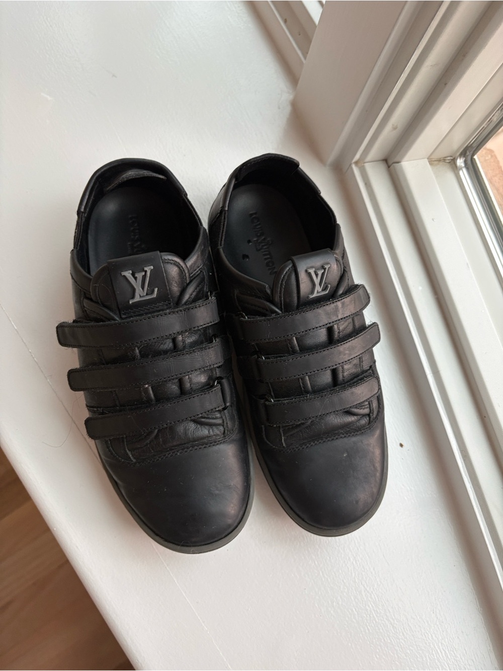 Louis Vuitton Black Leather Sneakers